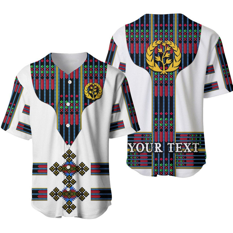 (Custom Personalised) Eritrea Baseball Jersey Fancy Tibeb Vibes - Flag Style LT8 - Wonder Print Shop