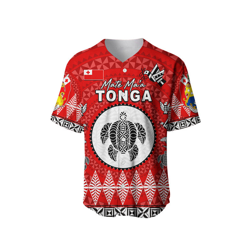 Custom Personalised Mate Ma'a Tonga Ngatu Fonu Rugby Baseball Jersey LT6 - Wonder Print Shop