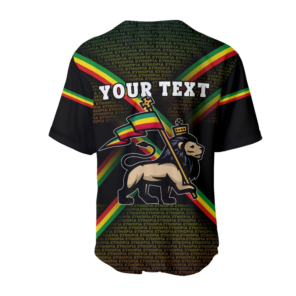 (Custom Personalised) Ethiopia Baseball Jerseys Typography LT16 - Wonder Print Shop