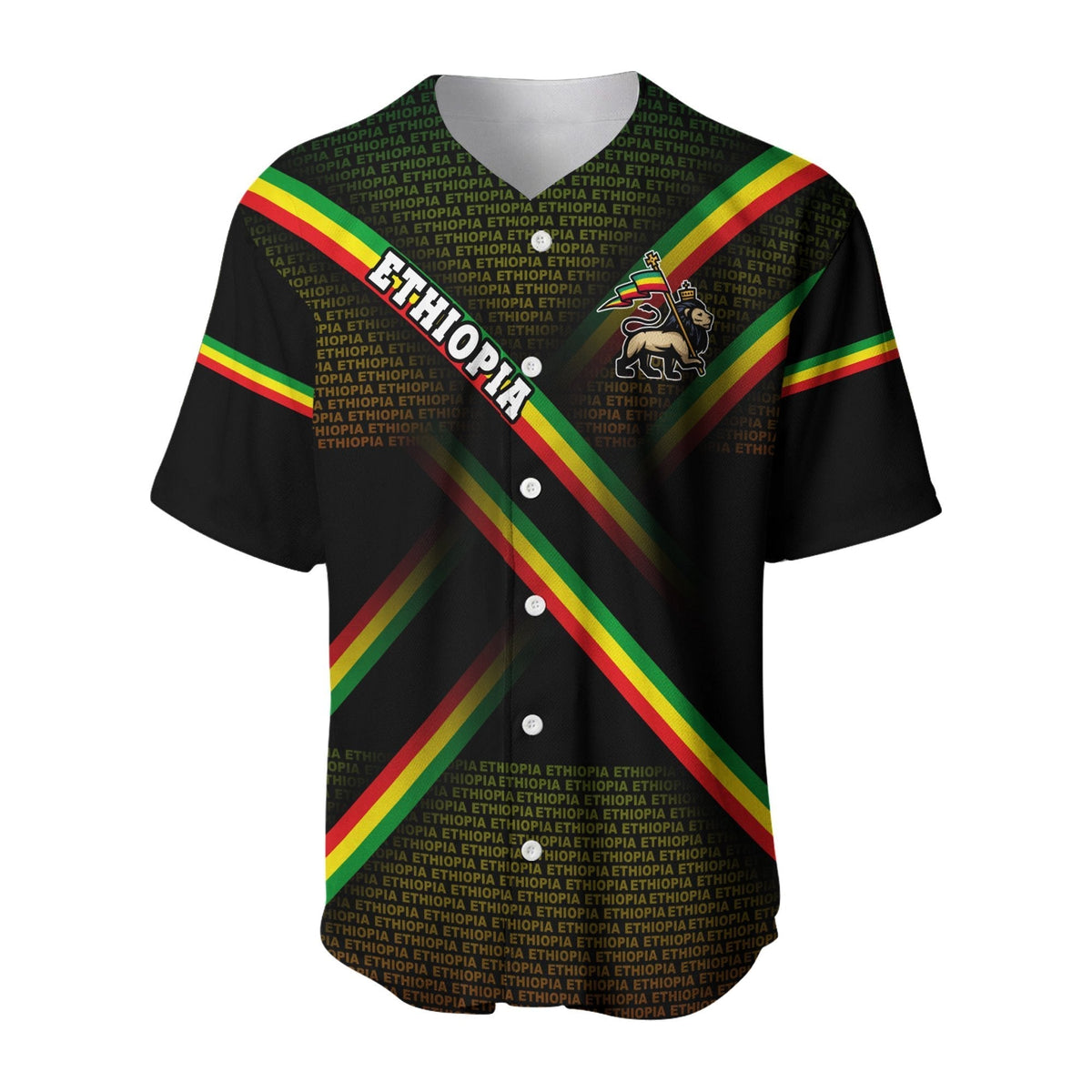 (Custom Personalised) Ethiopia Baseball Jerseys Typography LT16 - Wonder Print Shop