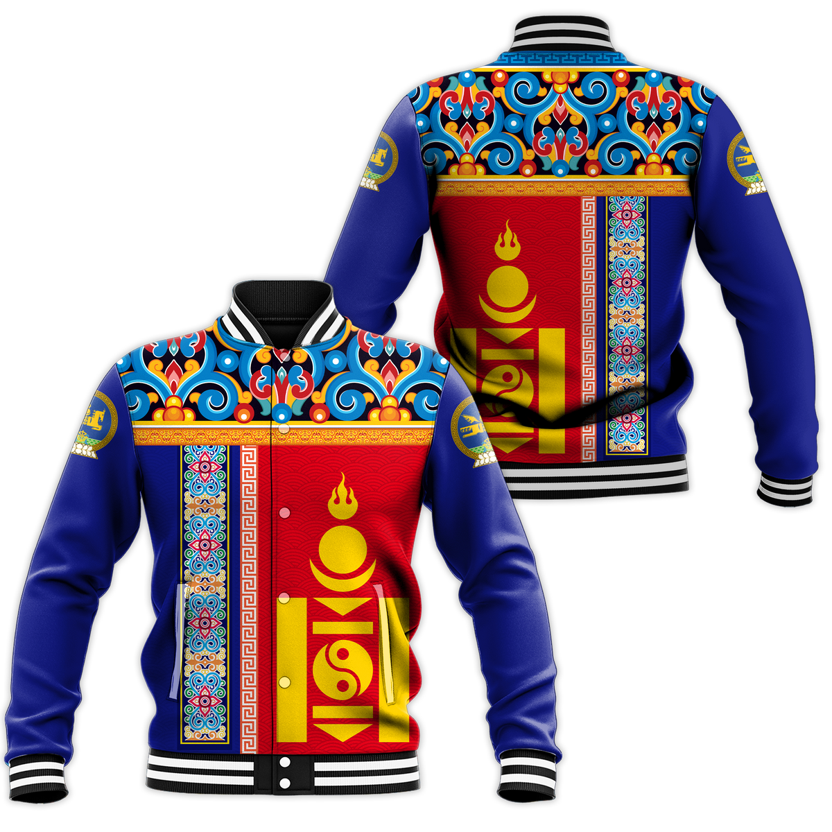 Mongolia Happy Independence Day Baseball Jacket - LT2 - Wonder Print Shop