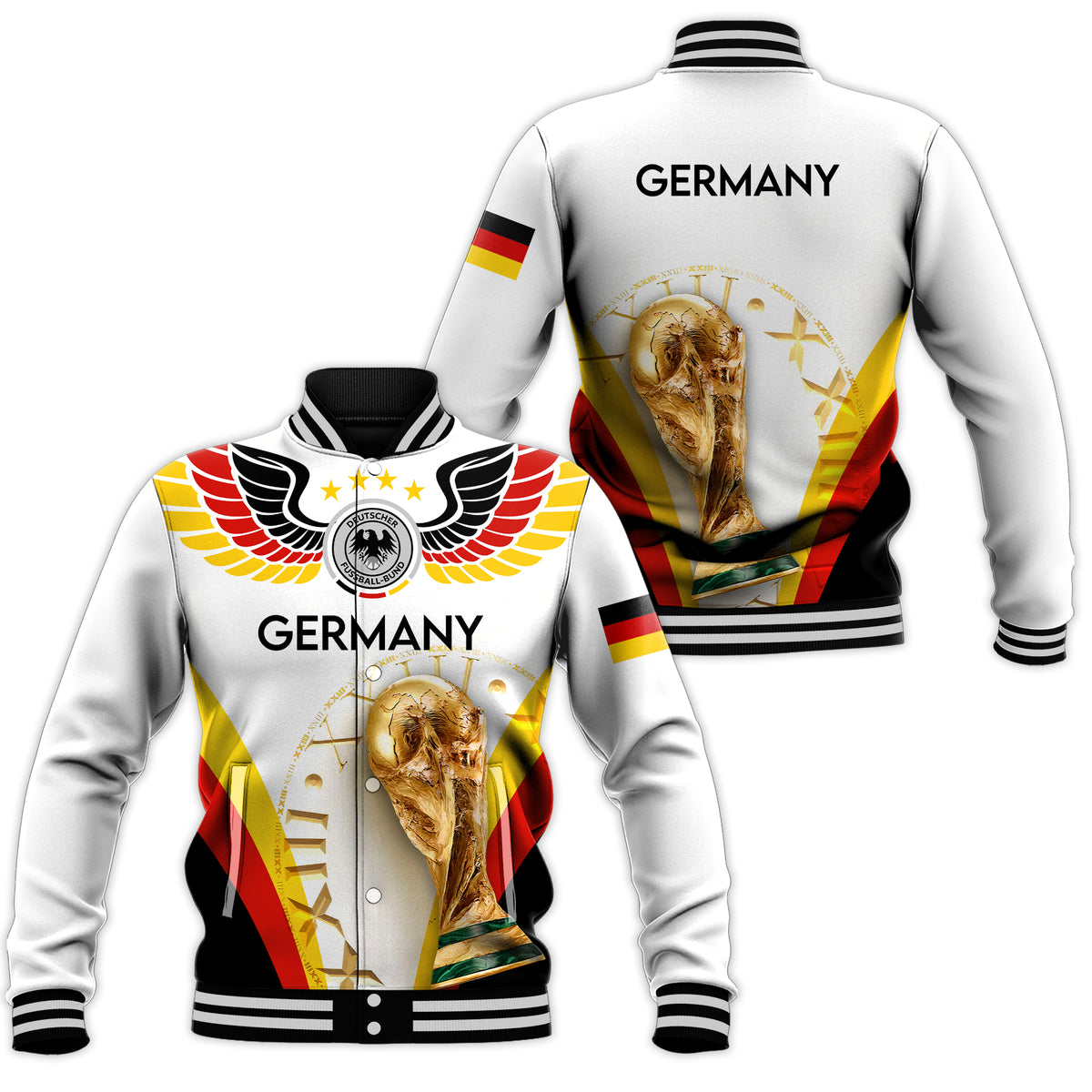 Germany Football World Cup 2022 Baseball Jacket - LT2 - Wonder Print Shop