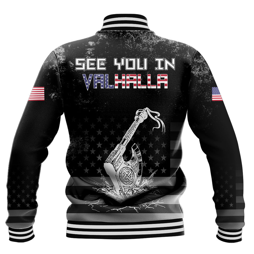 Viking American Viking See You In Valhalla Baseball Jackets RLT12 - Wonder Print Shop