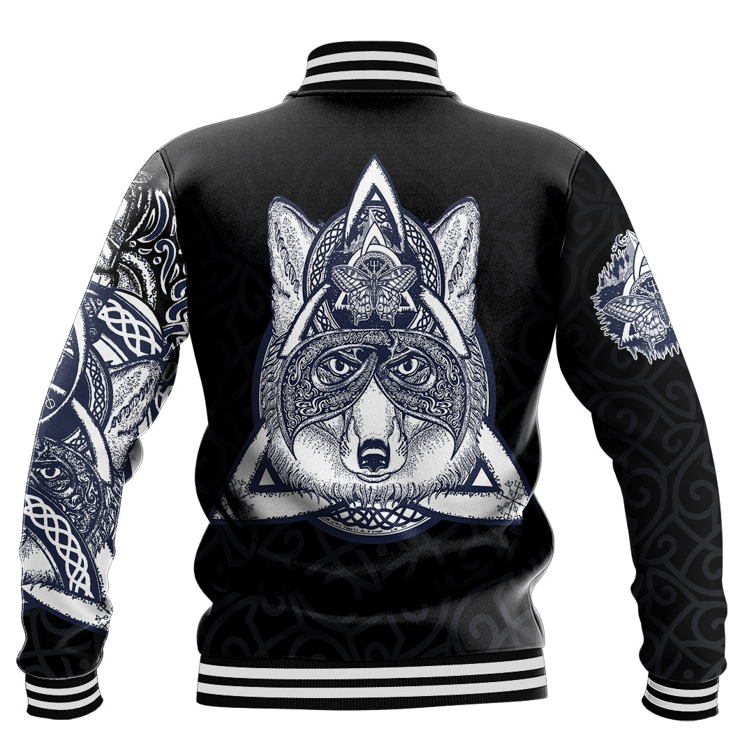 (Custom) Wonder Print Shop - Fox and Butterfly Baseball Jacket Style Celtic RLT12 - Wonder Print Shop
