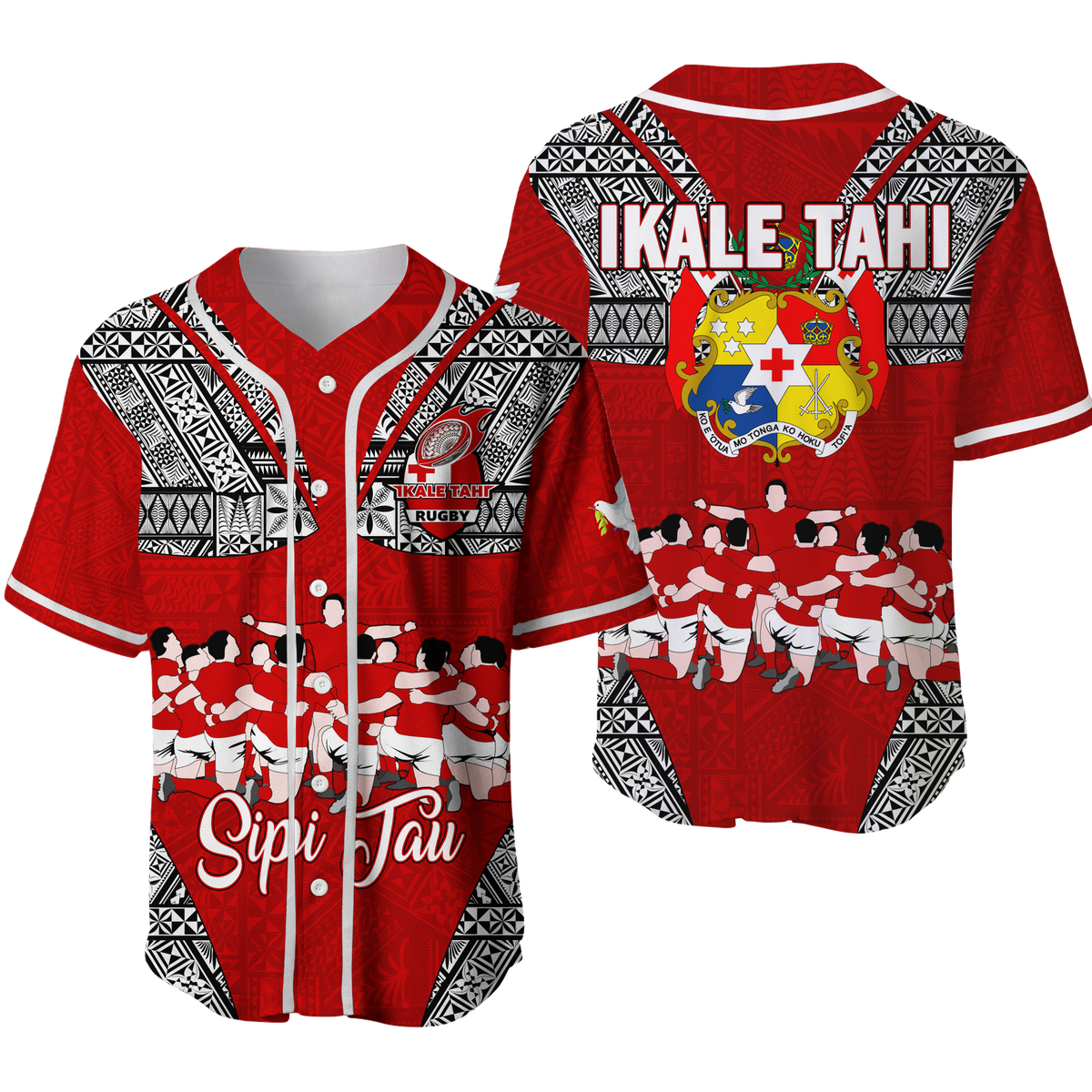 Tonga Rugby Ikale Tahi Sipi Tau Baseball Jersey - LT2 - Wonder Print Shop