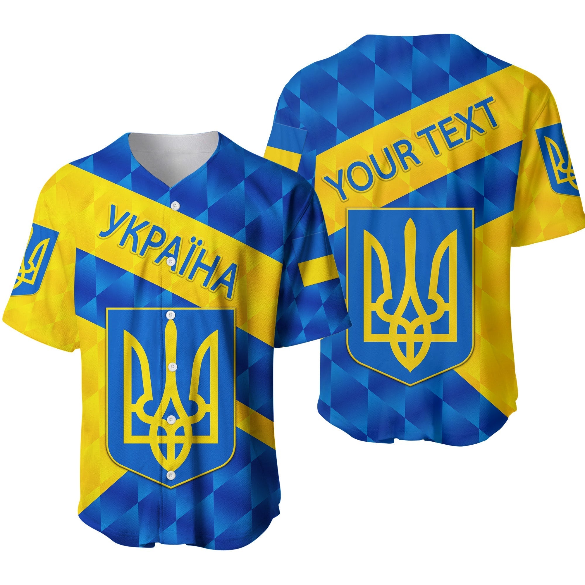 (Custom Personalised) Ukraine Baseball Jersey Sporty Style LT8 - Wonder Print Shop