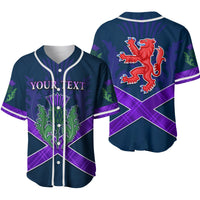 Custom baseball rugby jersey with purple detailing, “YOUR TEXT” on front