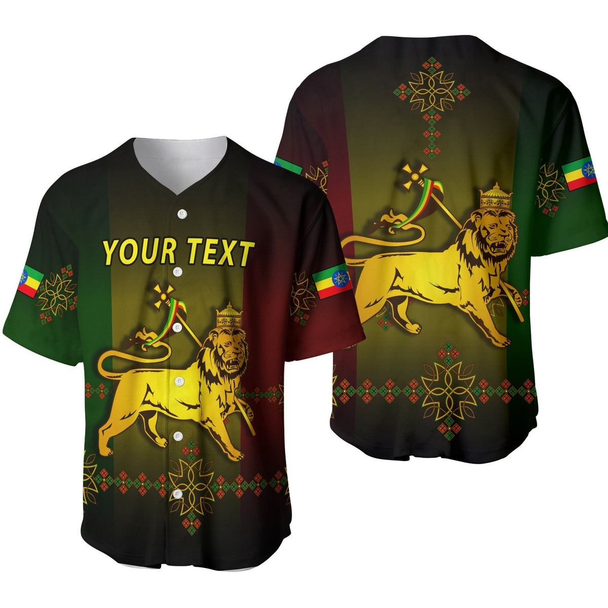 (Custom Personalised) Ethiopia Baseball Jersey LT13 - Wonder Print Shop
