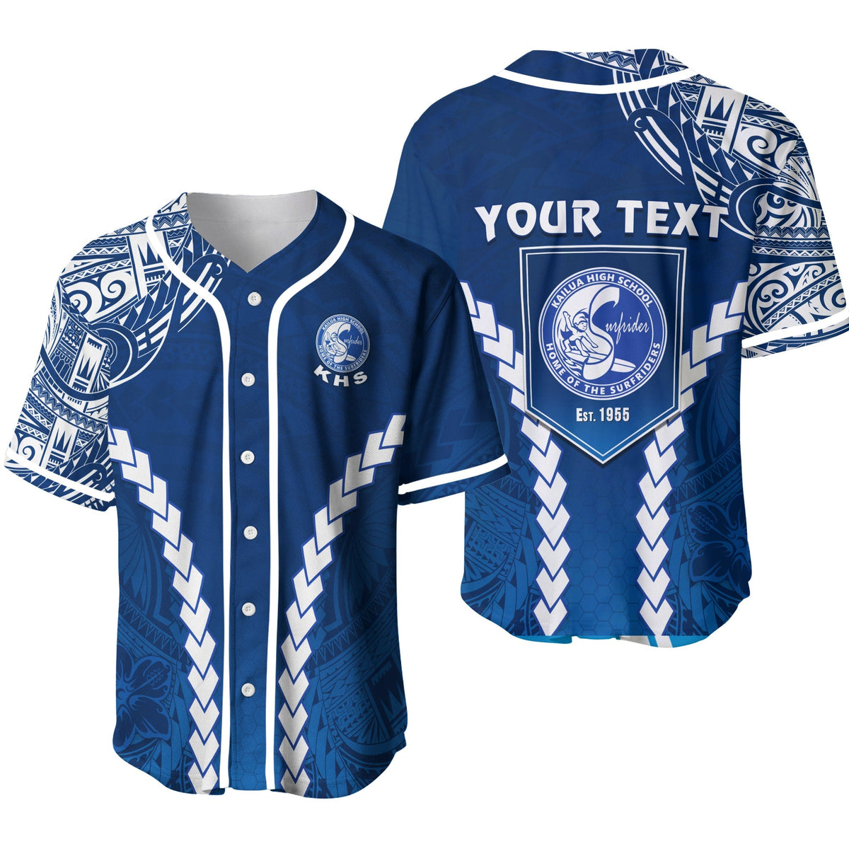 (Custom Personalised) Kailua High School Baseball Jersey Home of the Surfriders LT13 - Wonder Print Shop