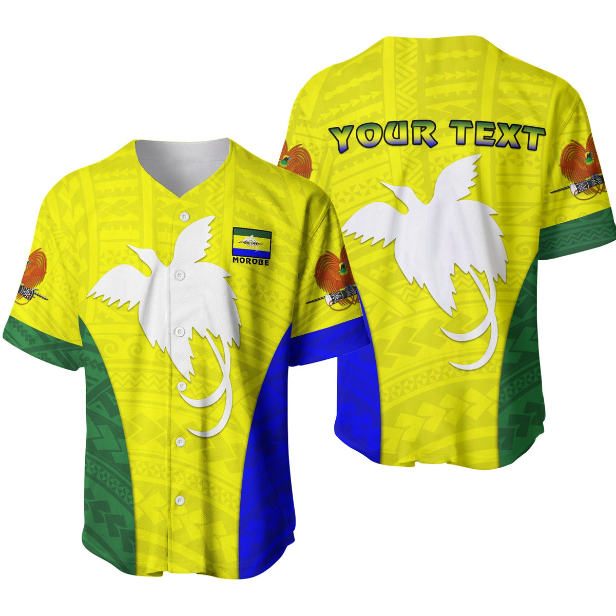 (Custom Personalised) Morobe Province Baseball Jersey Papua New Guinea LT13 - Wonder Print Shop