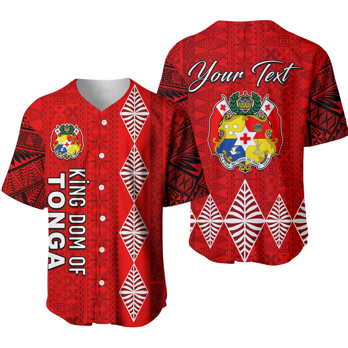 (Custom Personalised) Kingdom of Tonga Baseball Jersey 2021 Tonga National Day Version 02 LT13 - Wonder Print Shop