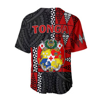 Tonga baseball jersey back featuring large TONGA lettering and central crest graphic