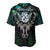 Aotearoa Paua Shell Baseball Jersey Maori Manaia and Fish LT13 - Wonder Print Shop