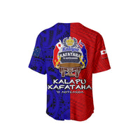 Jersey tuara Whero/Kahurangi, tohu nui 'Kalapu Kafataha' me te karauna