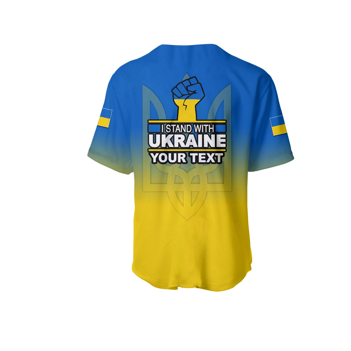 (Custom Personalised) Ukraine Baseball Jersey With Map Stand With Ukraine LT6 - Wonder Print Shop