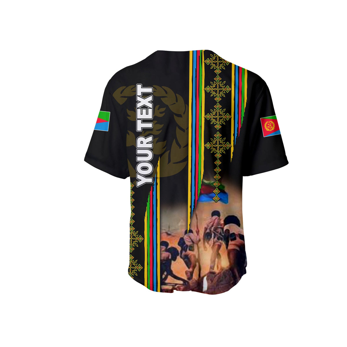 (Custom Personalised) Eritrea Martyrs Day Baseball Jersey EPLF Mix Tilet LT6 - Wonder Print Shop