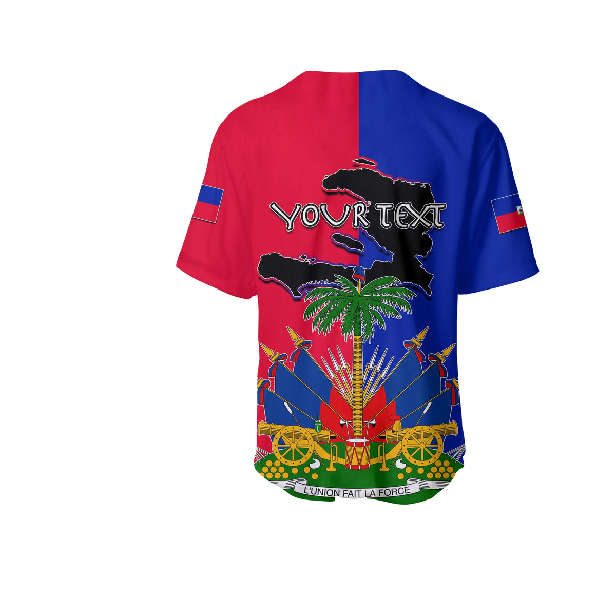 (Custom Personalised) Haiti Baseball Jersey Flag Style LT6 - Wonder Print Shop