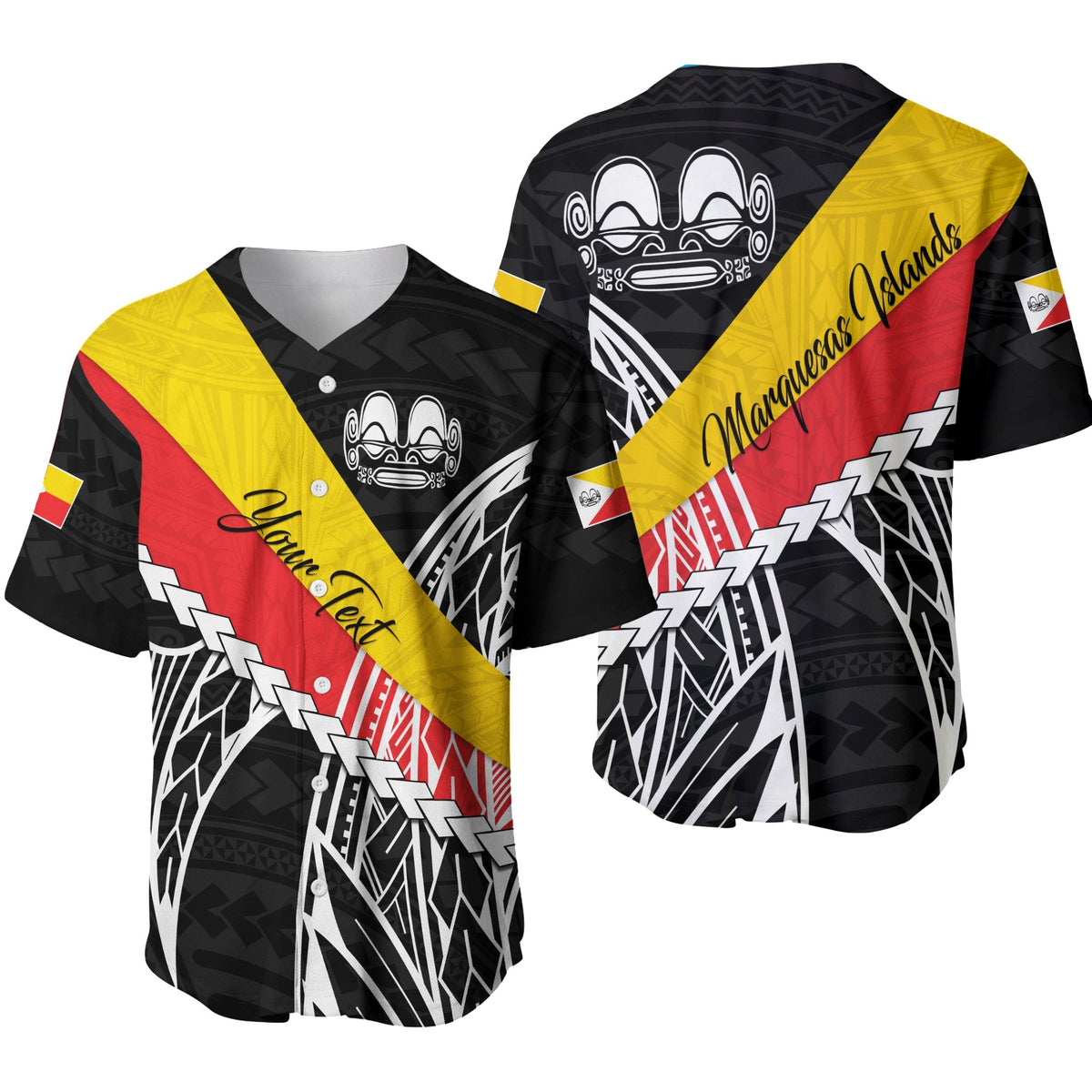 (Custom Personalised) Marquesas Islands Baseball Jersey Style Life LT13 - Wonder Print Shop