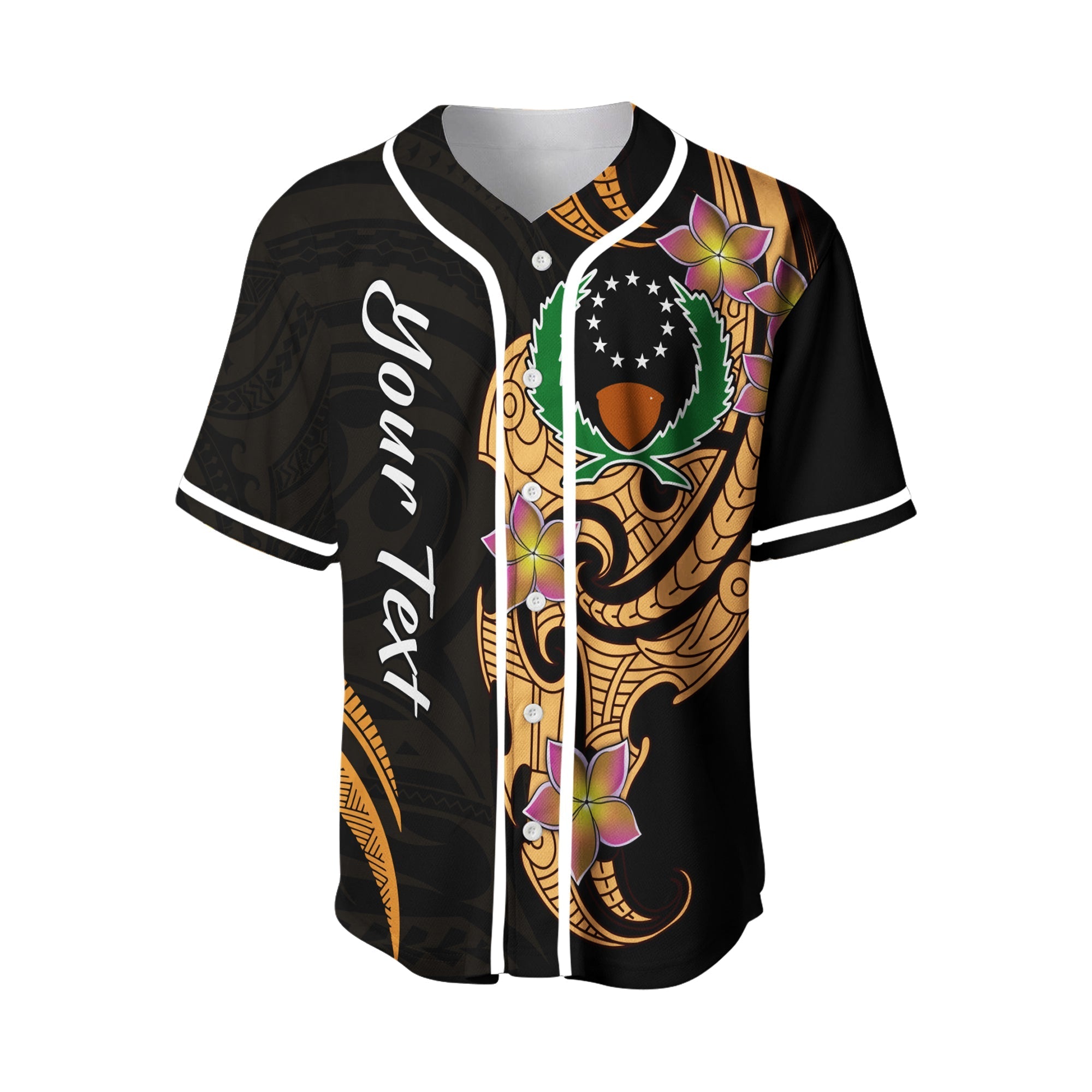 custom-personalised-pohnpei-simple-baseball-jersey-tropical-flowers