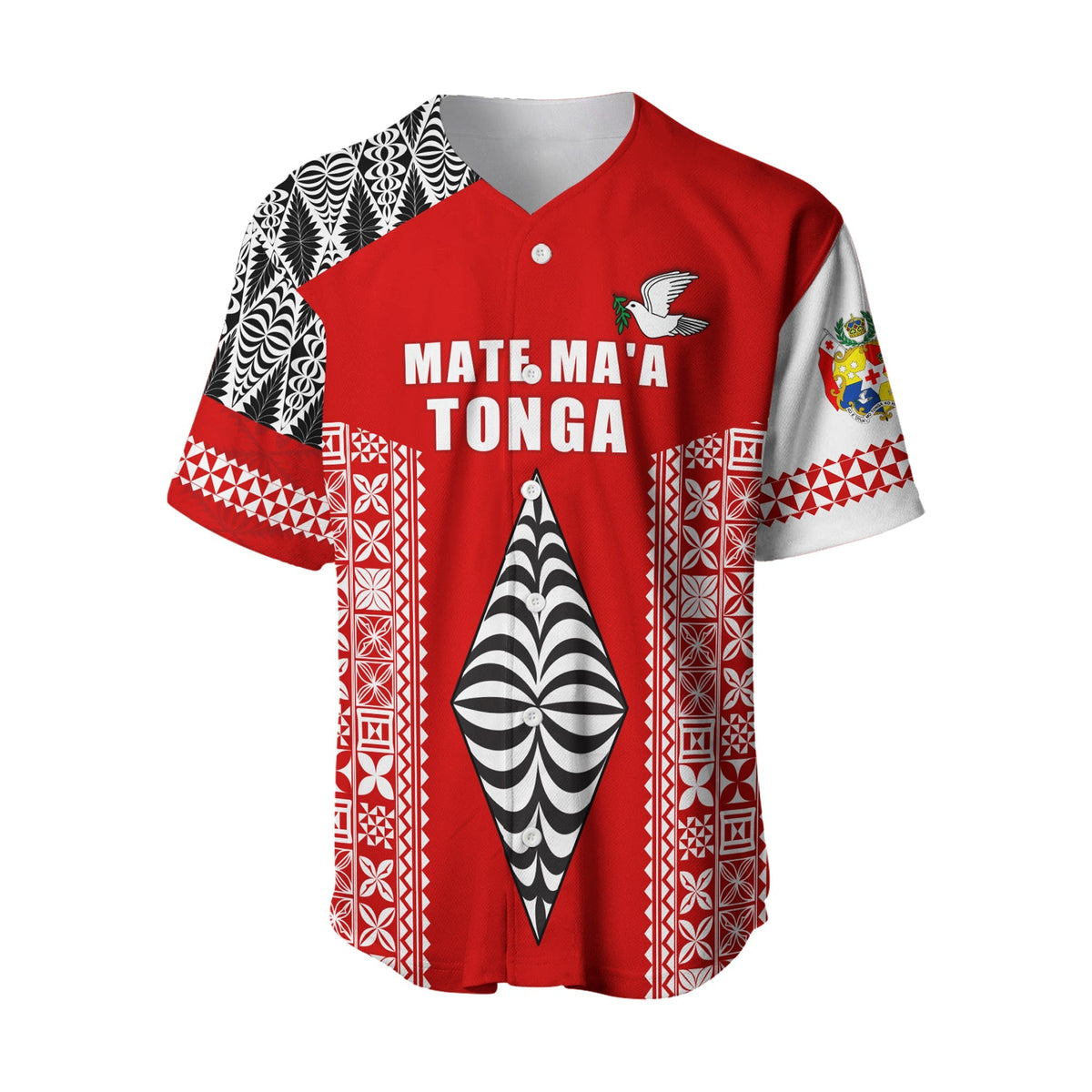 Tonga Rugby Baseball Jersey Mate Ma'a Tonga LT13 - Wonder Print Shop