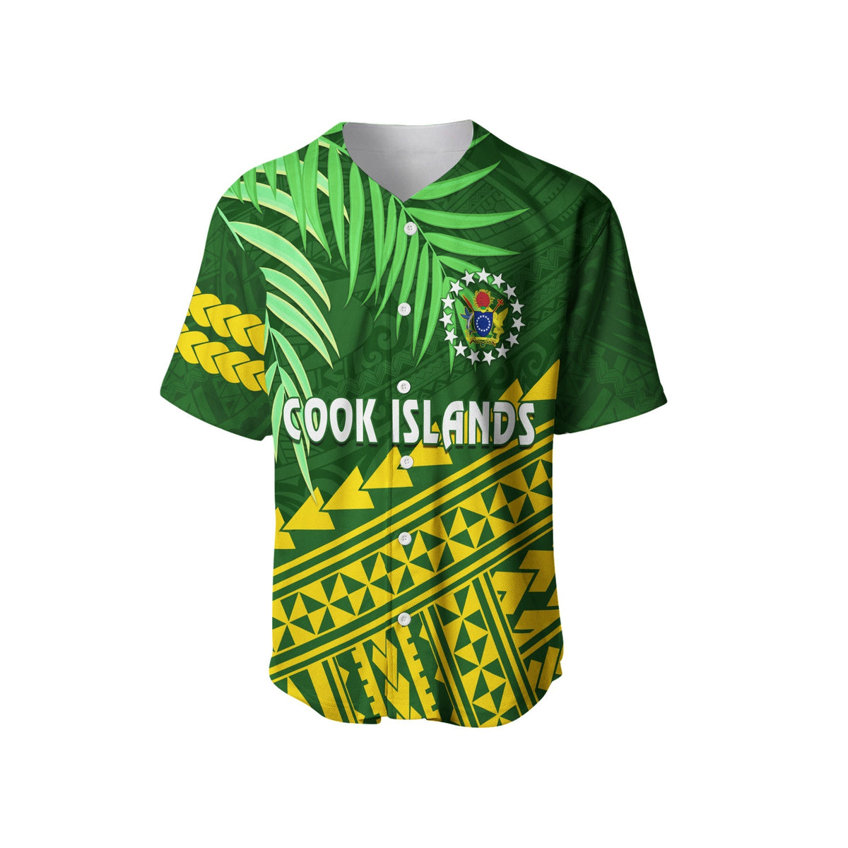 Cook Islands Baseball Jersey Coconut Leaf LT13 - Wonder Print Shop
