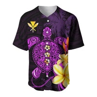 Purple baseball jersey with turtle mandala and hibiscus flower graphic