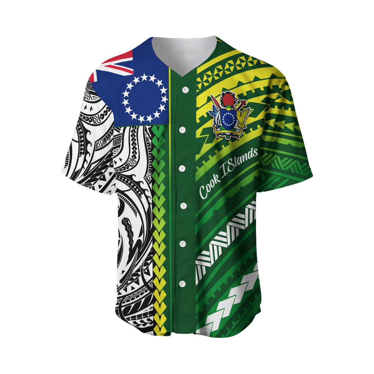 Cook Islands Unique Baseball Jersey Polynesia Pattern LT13 - Wonder Print Shop