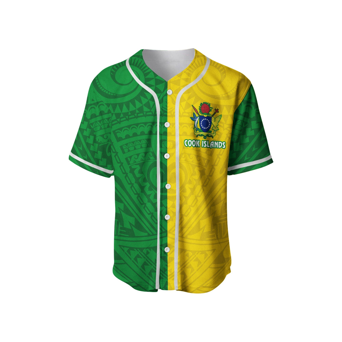 Cook Islands Baseball Jersey Half Style LT13 - Wonder Print Shop
