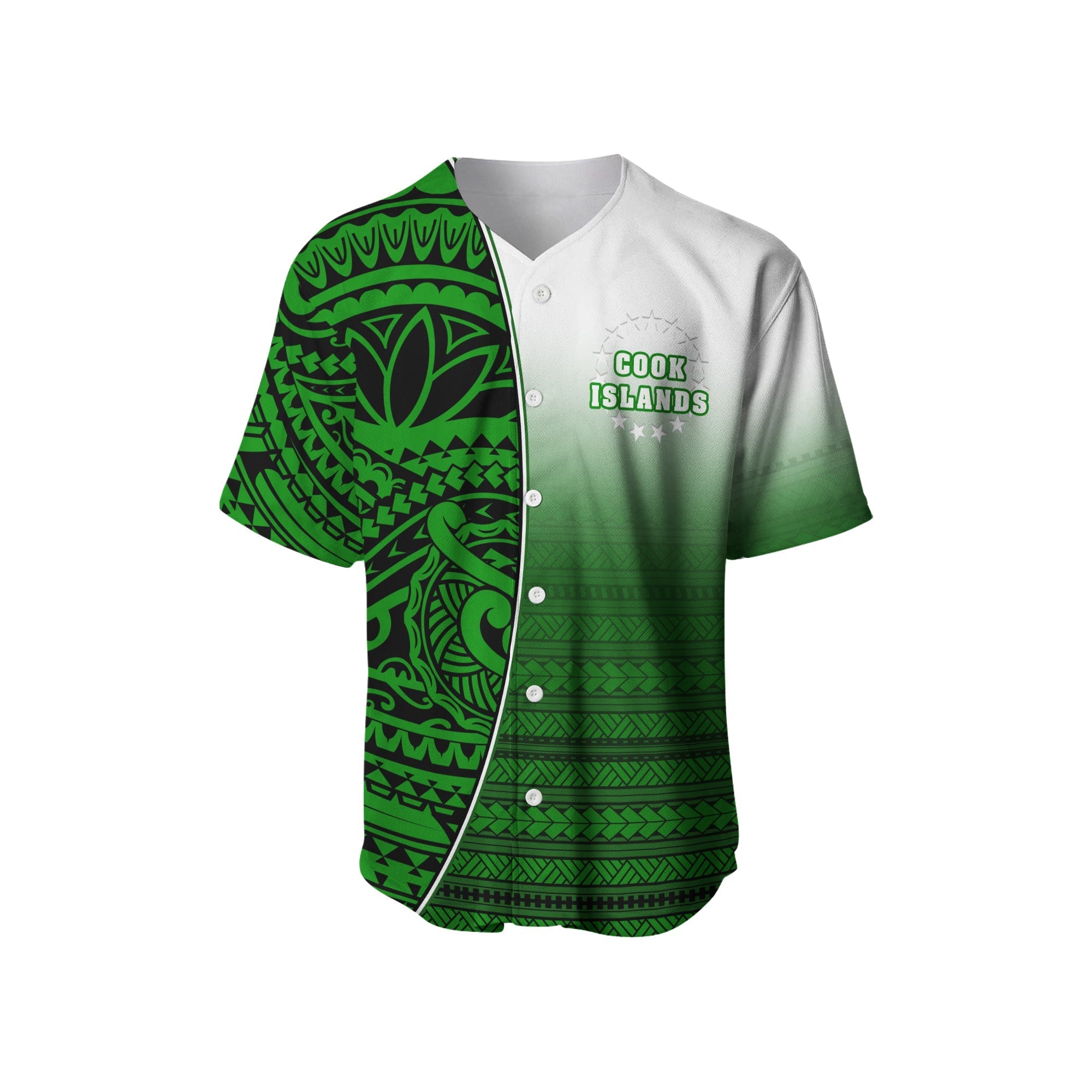 Cook Islands Baseball Jersey Impressive Green LT13 - Wonder Print Shop