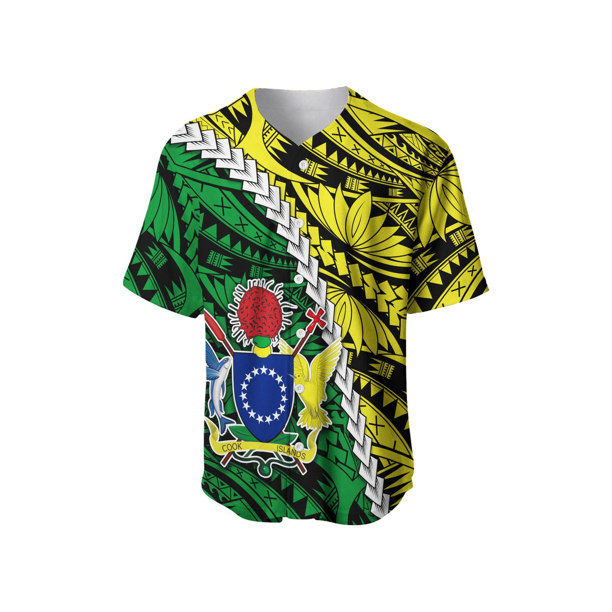 Cook Islands Baseball Jersey Polynesian Pattern LT13 - Wonder Print Shop