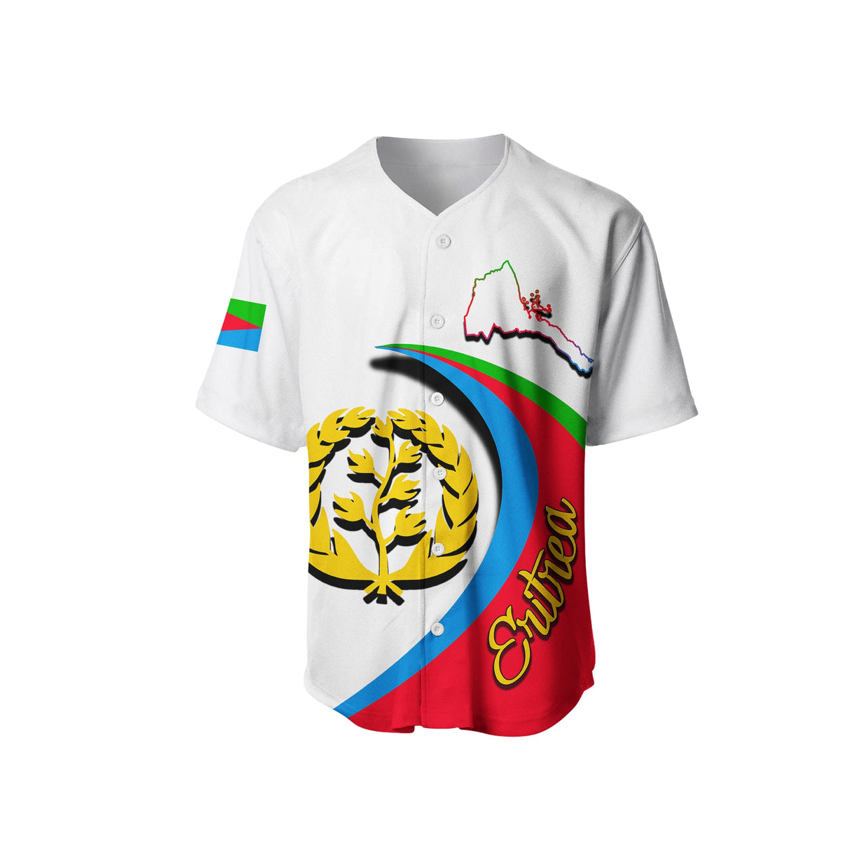 (Custom Personalised) Eritrea Lover Baseball Jersey LT6 - Wonder Print Shop