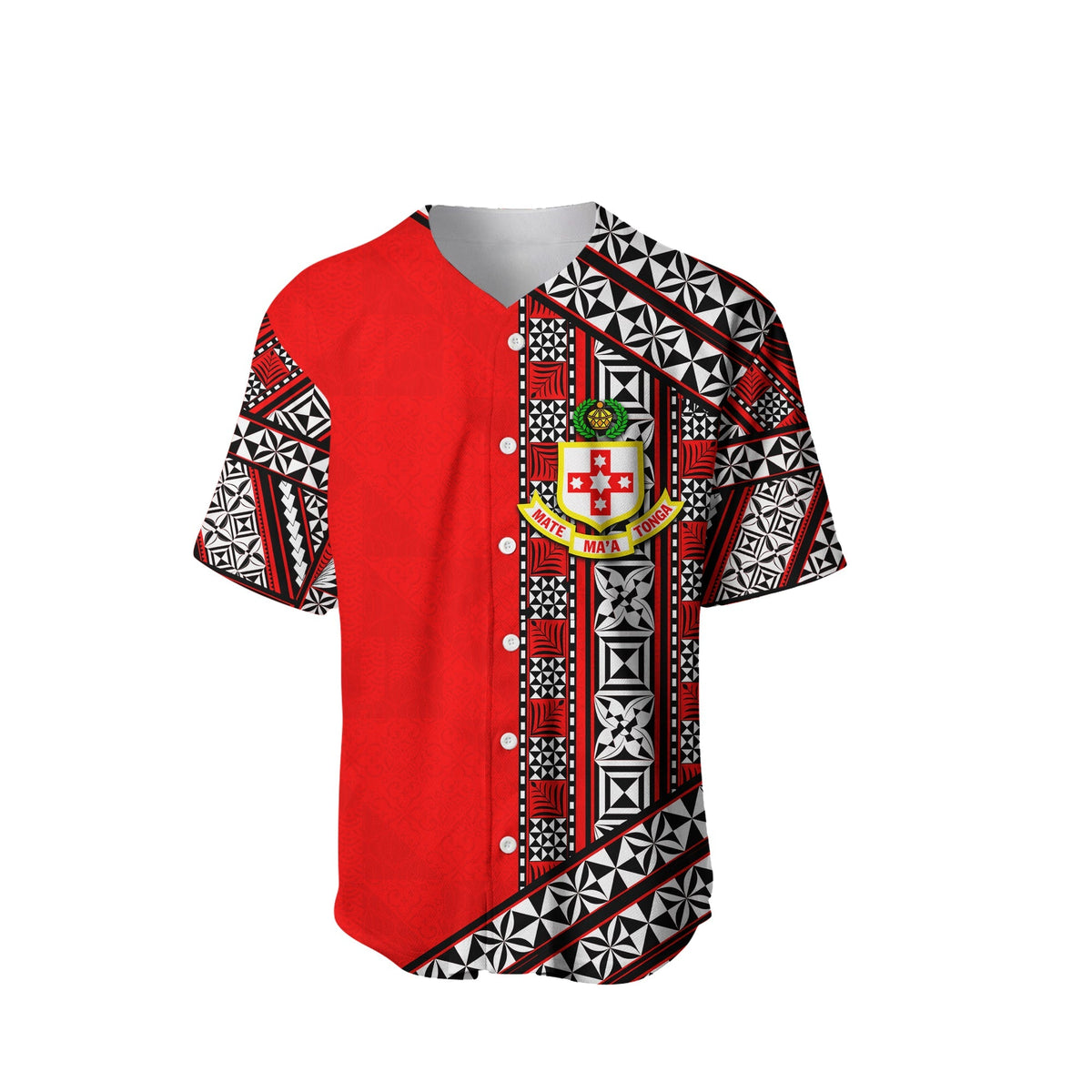 (Custom Personalised) Kolisi Tonga Baseball Jersey Tonga Patterns Style LT6 - Wonder Print Shop