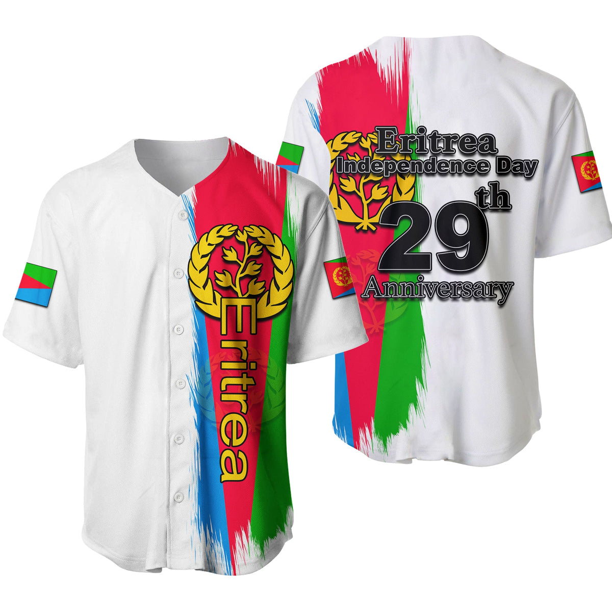 Eritrea Independence Day Baseball Jersey 2022 Style No.1 LT6 - Wonder Print Shop