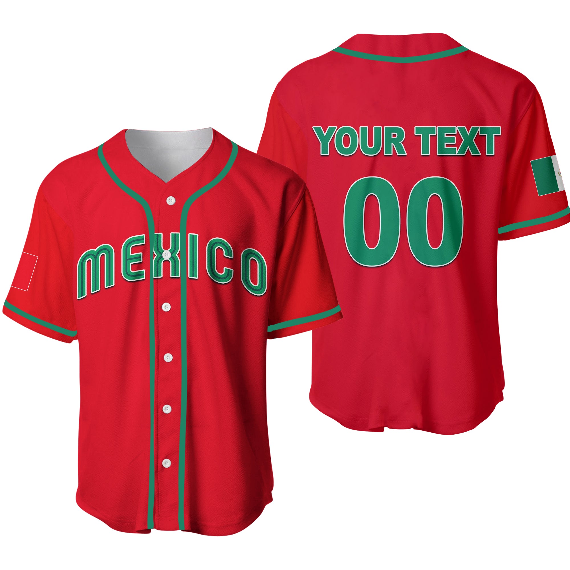(Custom Personalised And Number) World Baseball Classic 2023-Mexico Baseball Jersey Red Style