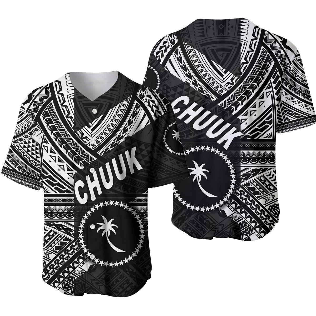 FSM Chuuk Baseball Jersey Original Style - Black LT8 - Wonder Print Shop
