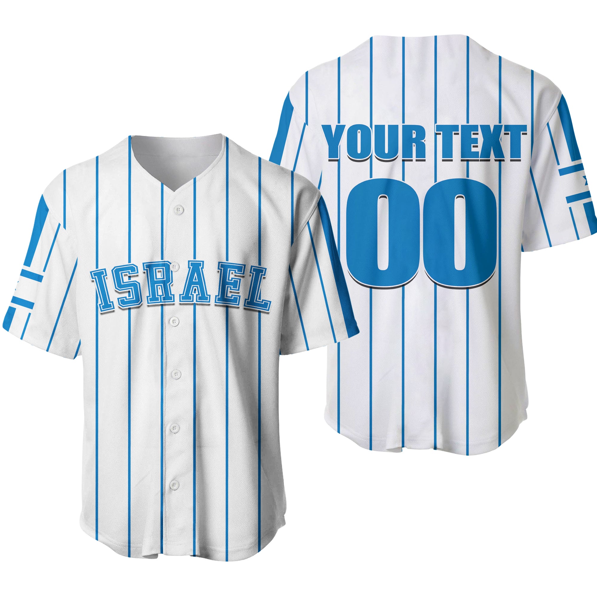 (Custom Personalised And Number) Baseball Classic 2023-Israel Baseball Jersey