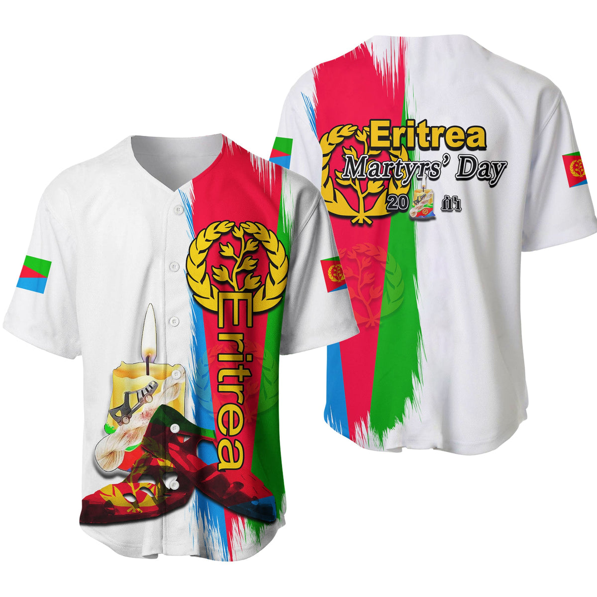Eritrea Martyrs Day Baseball Jersey In Memory LT6 - Wonder Print Shop