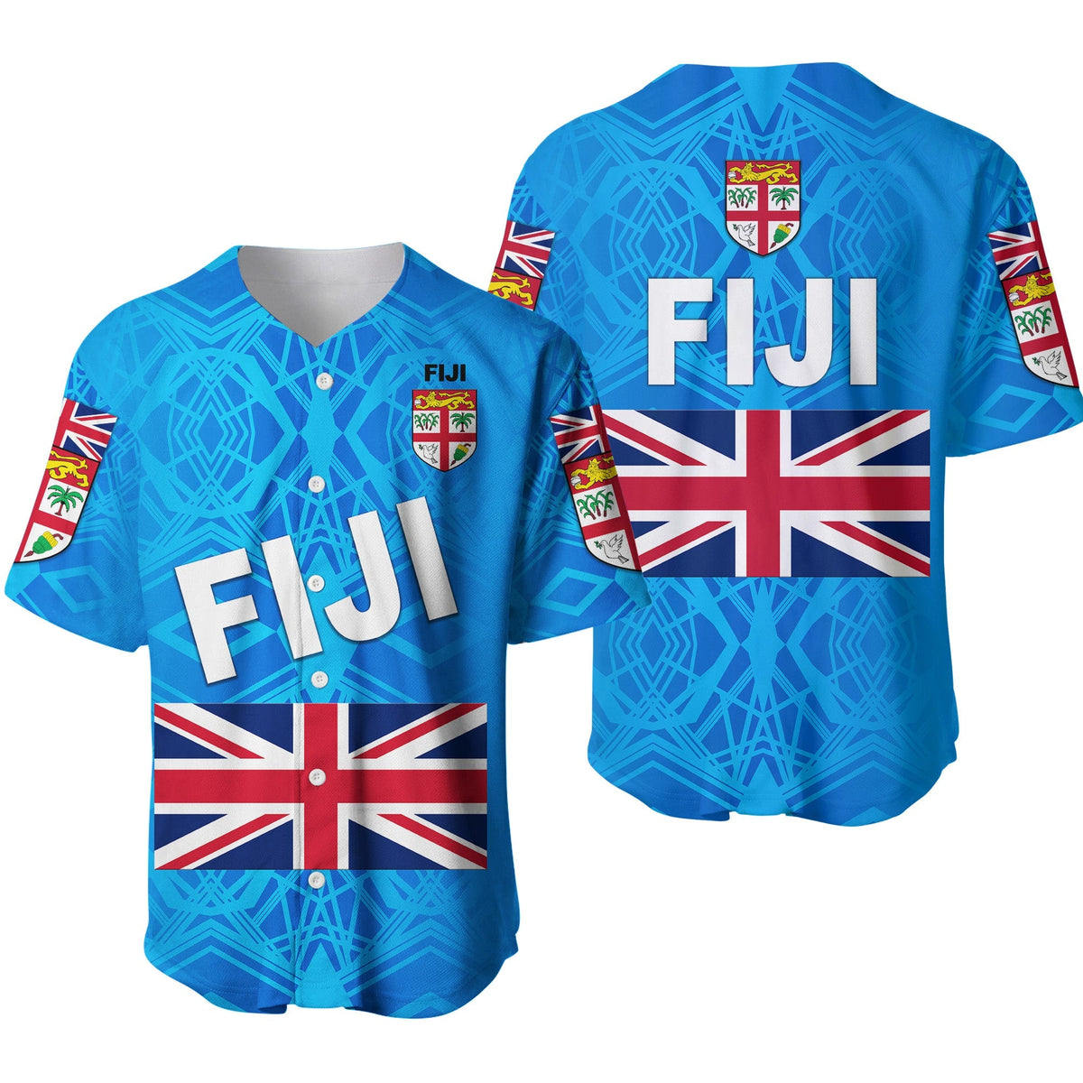 Fiji Day Baseball Jersey Flag Vibes LT8 - Wonder Print Shop