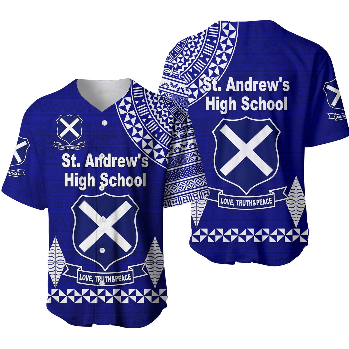 St. andrew's High School Baseball Jersey Simple Style LT8 - Wonder Print Shop
