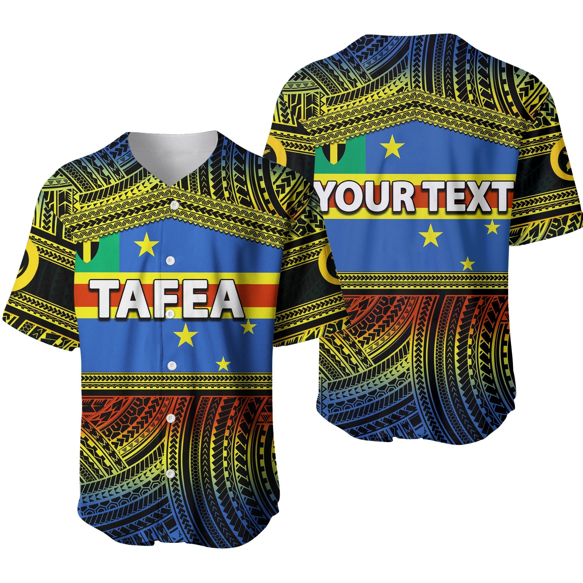 (Custom Personalised) Tafea Province Baseball Jersey Of Vanuatu Polynesian Patterns LT6 - Wonder Print Shop