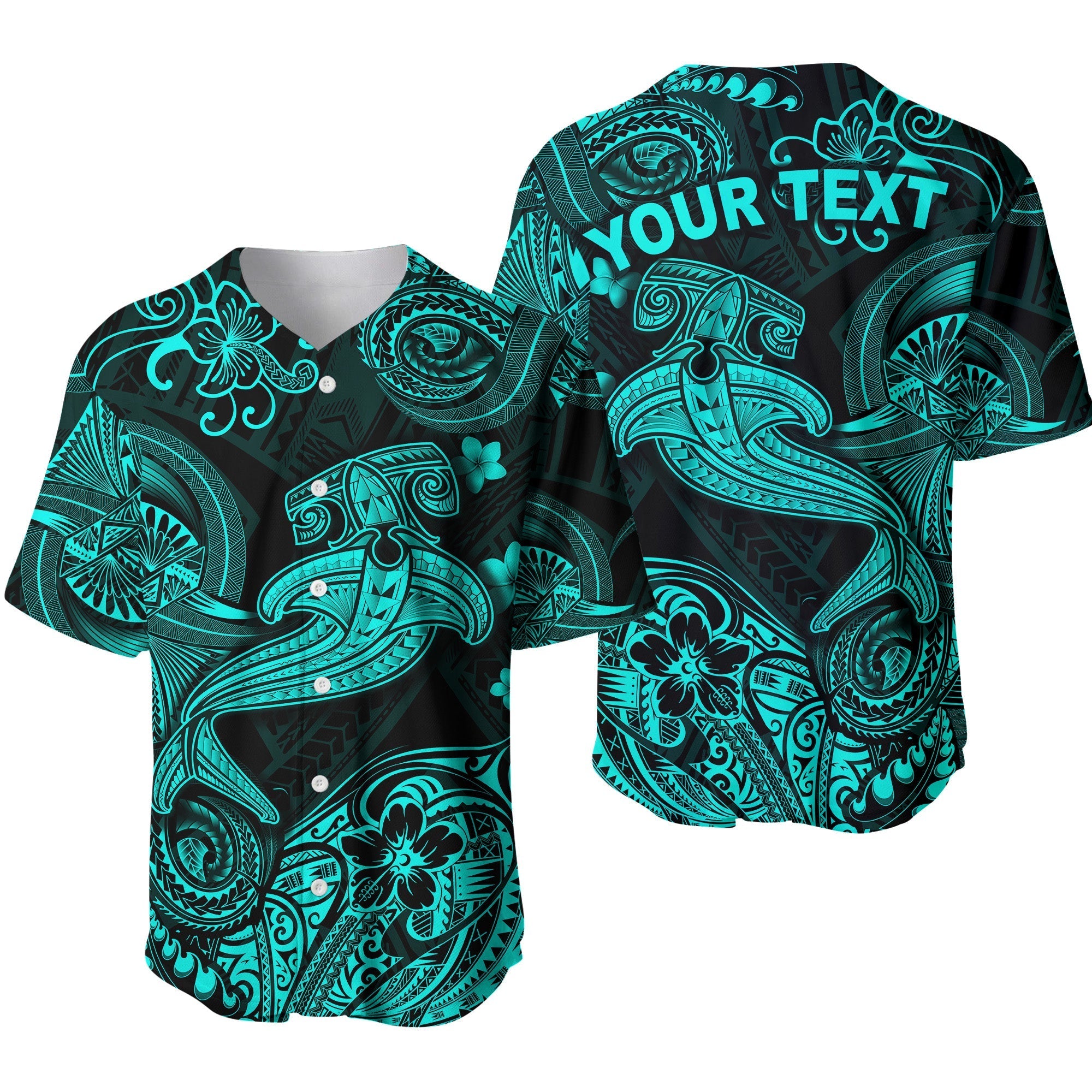 custom-personalised-hawaii-hammer-shark-polynesian-baseball-jersey-unique-style-turquoise