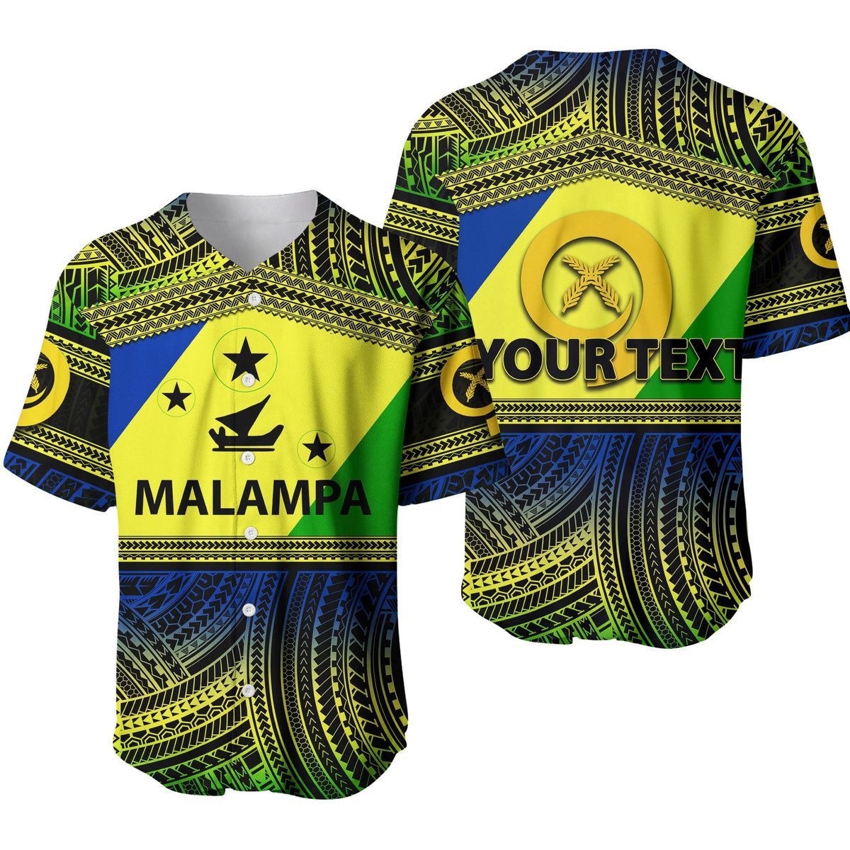 (Custom Personalised) Malampa Province Baseball Jersey Of Vanuatu Polynesian Patterns LT6 - Wonder Print Shop