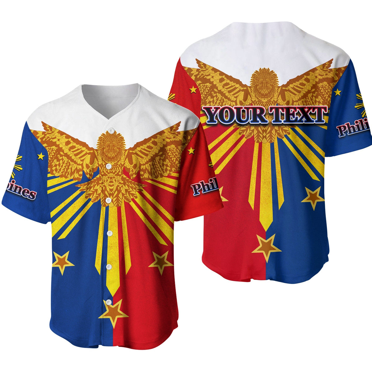 custom-personalised-philippines-baseball-shirt-eagle