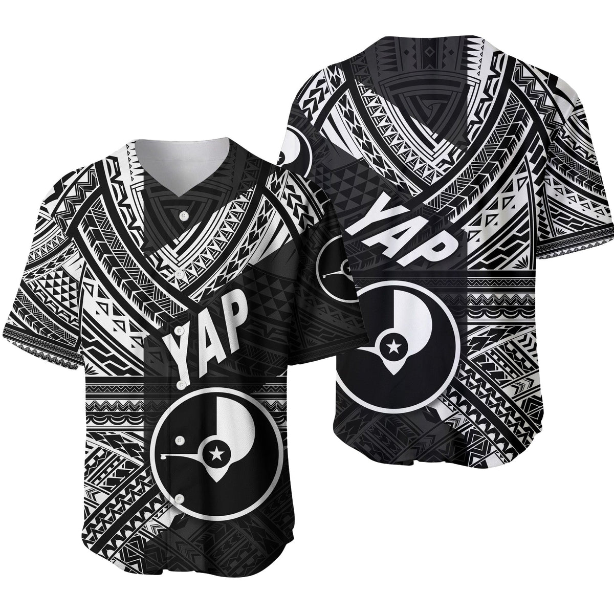 FSM Yap Baseball Jersey Original Style - Black LT8 - Wonder Print Shop