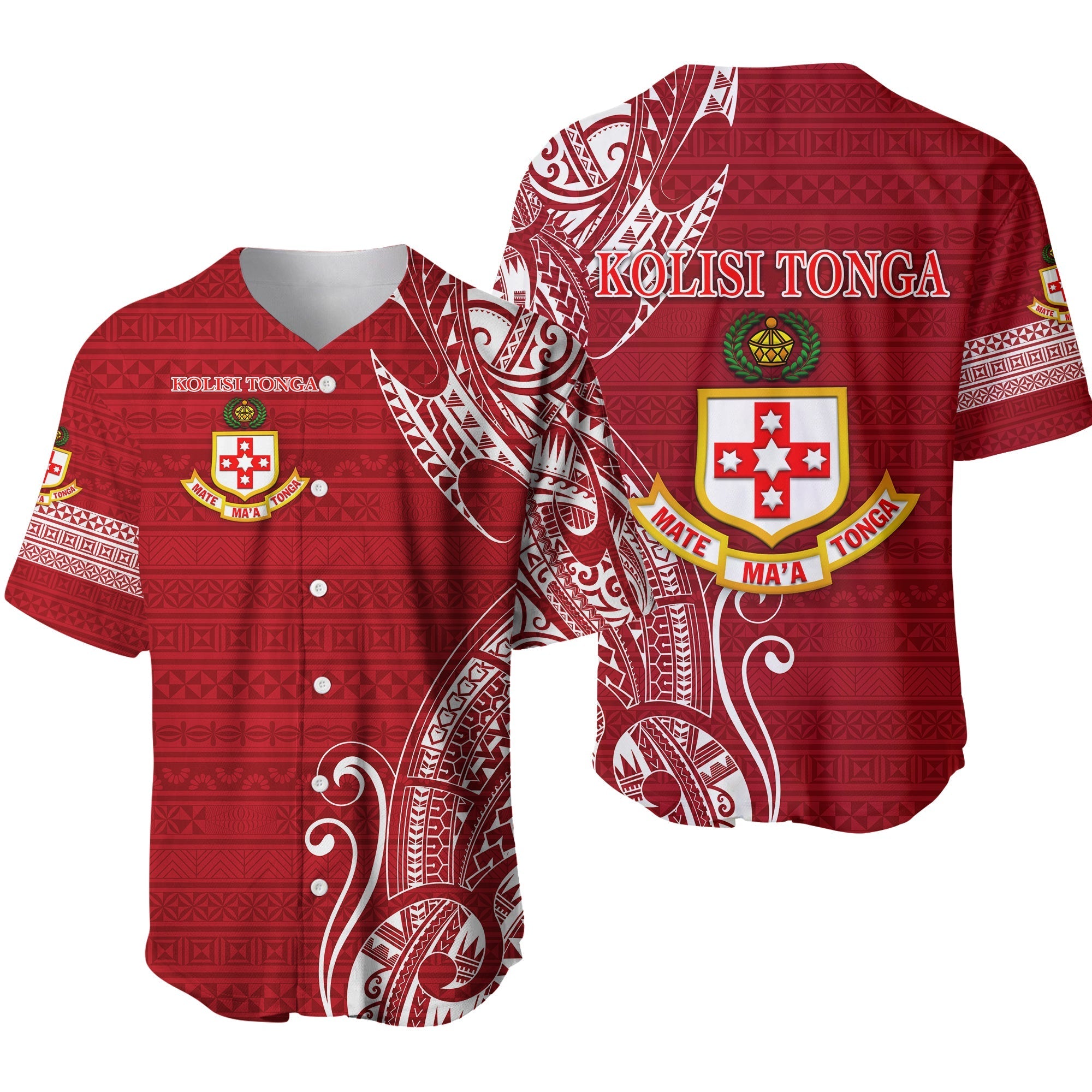 Kolisi Tonga Mate Ma'a Tonga Baseball Jersey Simple LT8 - Wonder Print Shop