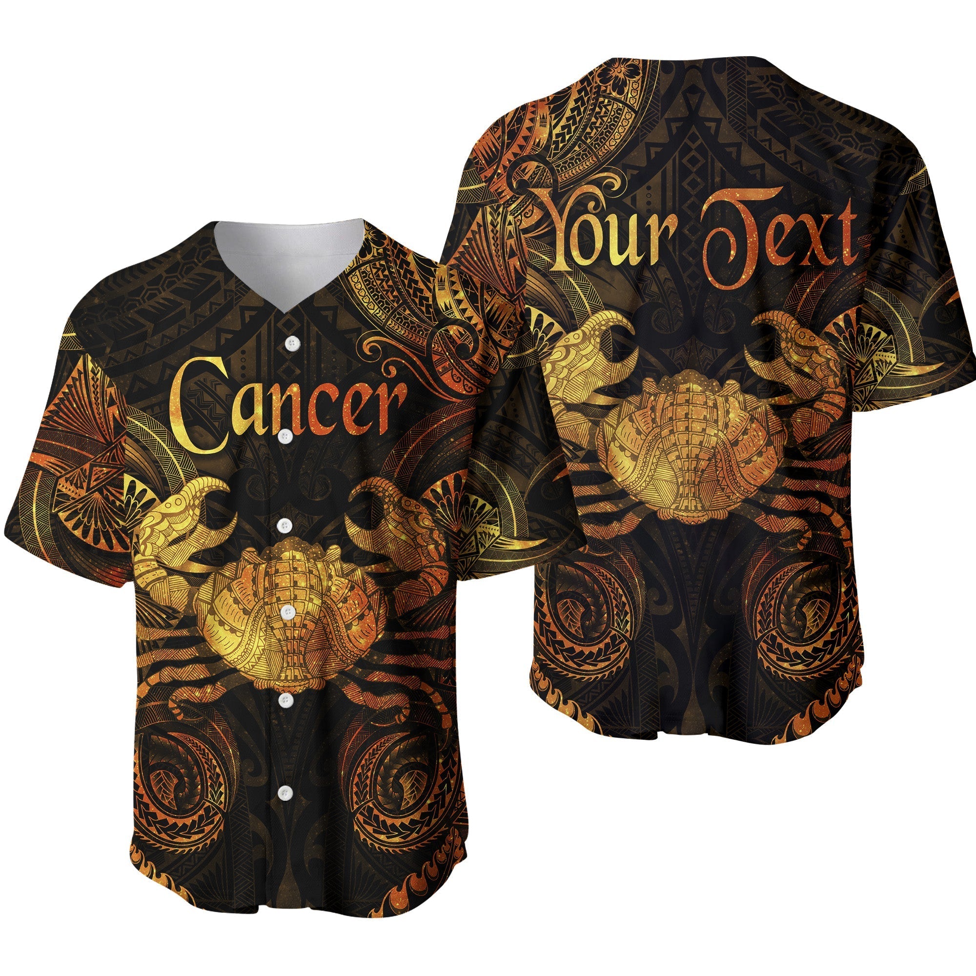 custom-personalised-cancer-zodiac-polynesian-baseball-jersey-unique-style-gold