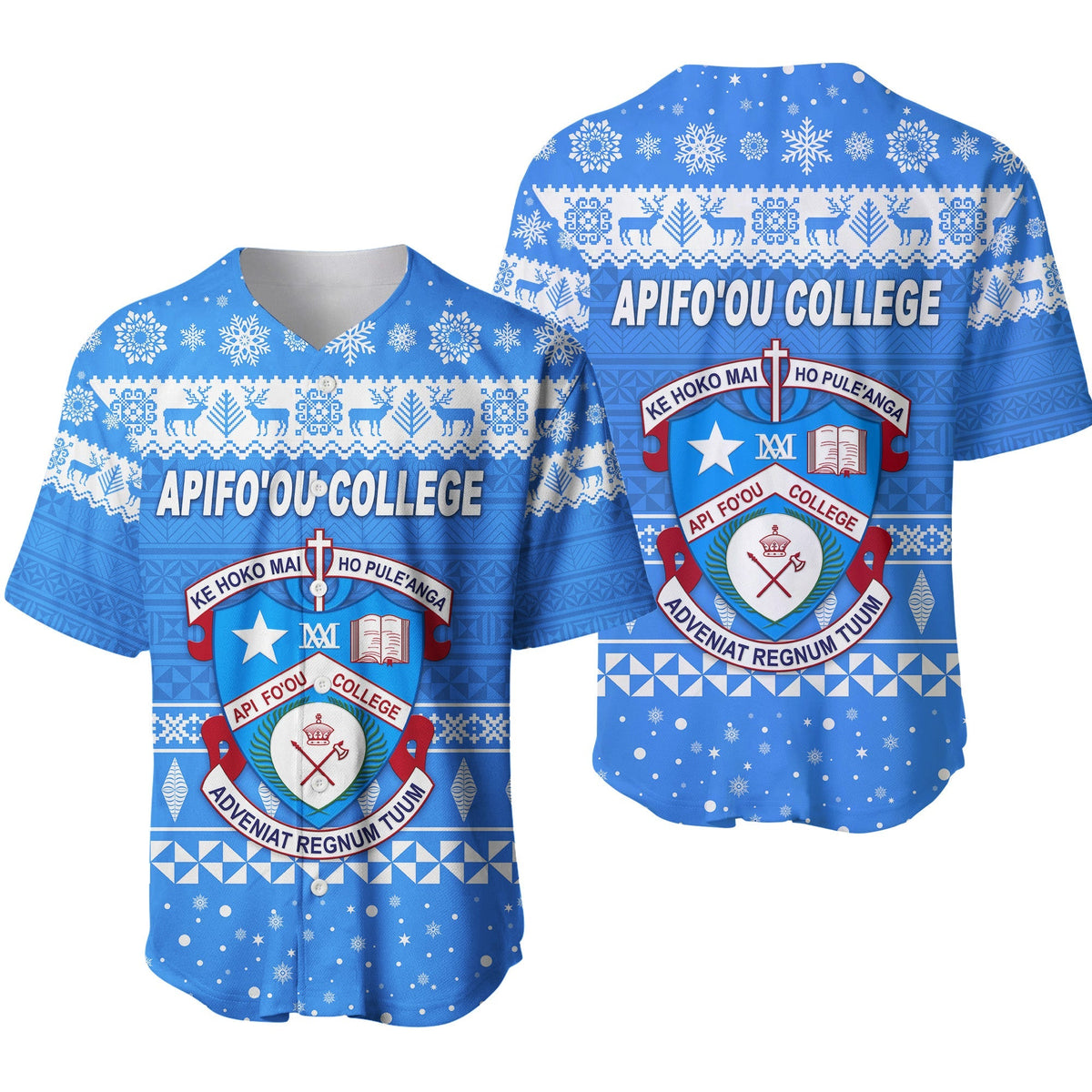 Apifo'ou College Christmas Baseball Jersey Simple Style LT8 - Wonder Print Shop