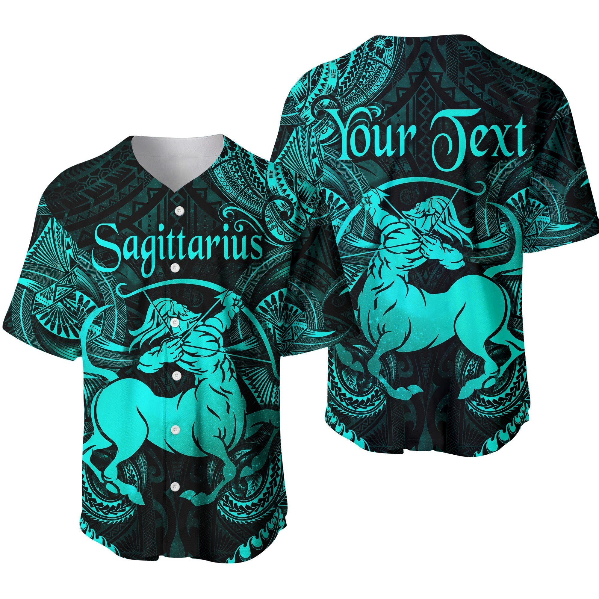custom-personalised-sagittarius-zodiac-polynesian-baseball-jersey-unique-style-turquoise