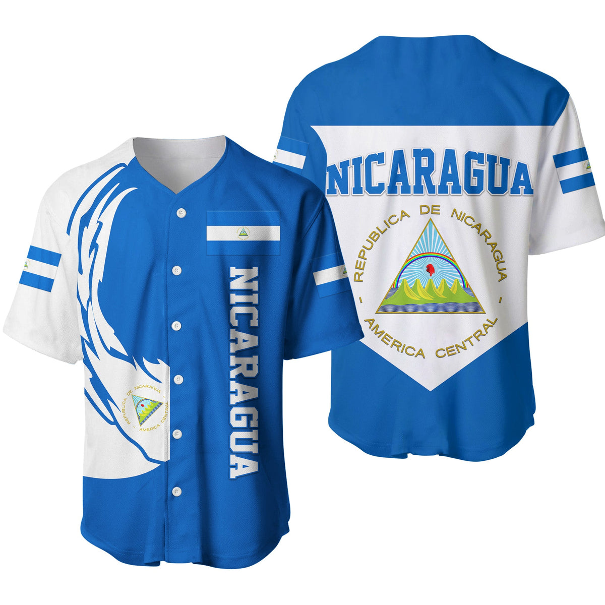 Nicaragua Baseball Team Baseball Jersey LT8 - Wonder Print Shop