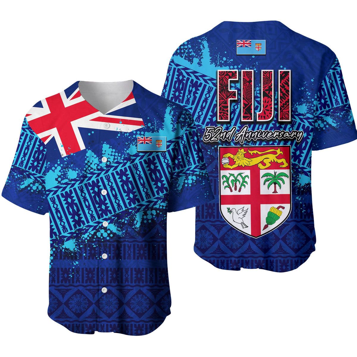 Fiji 52nd Annivesary Baseball Jersey LT6 - Wonder Print Shop